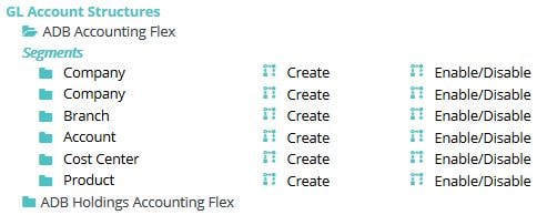 GL Account Structures